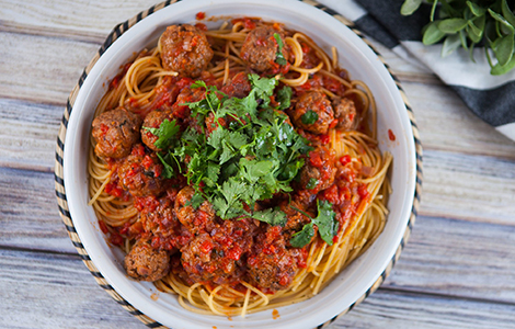 Spicy Meatball Pasta